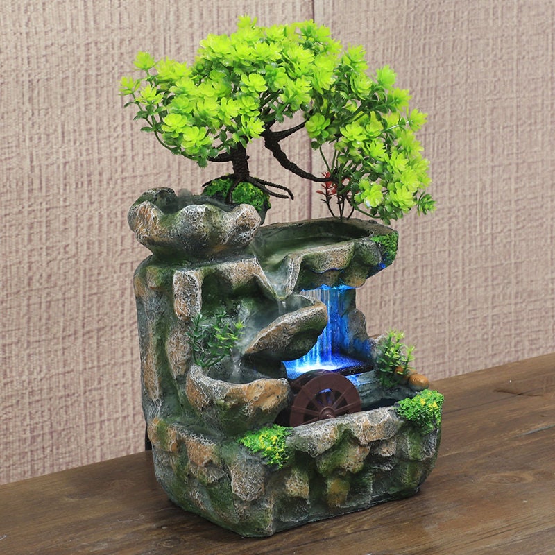 Midsize Pine Tree and Mill,Indoor Fountain Incense Holder