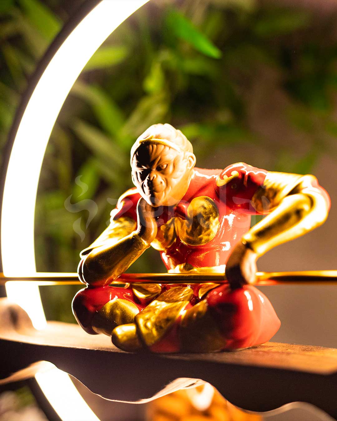 Circular Incense Lamp with Monkey King